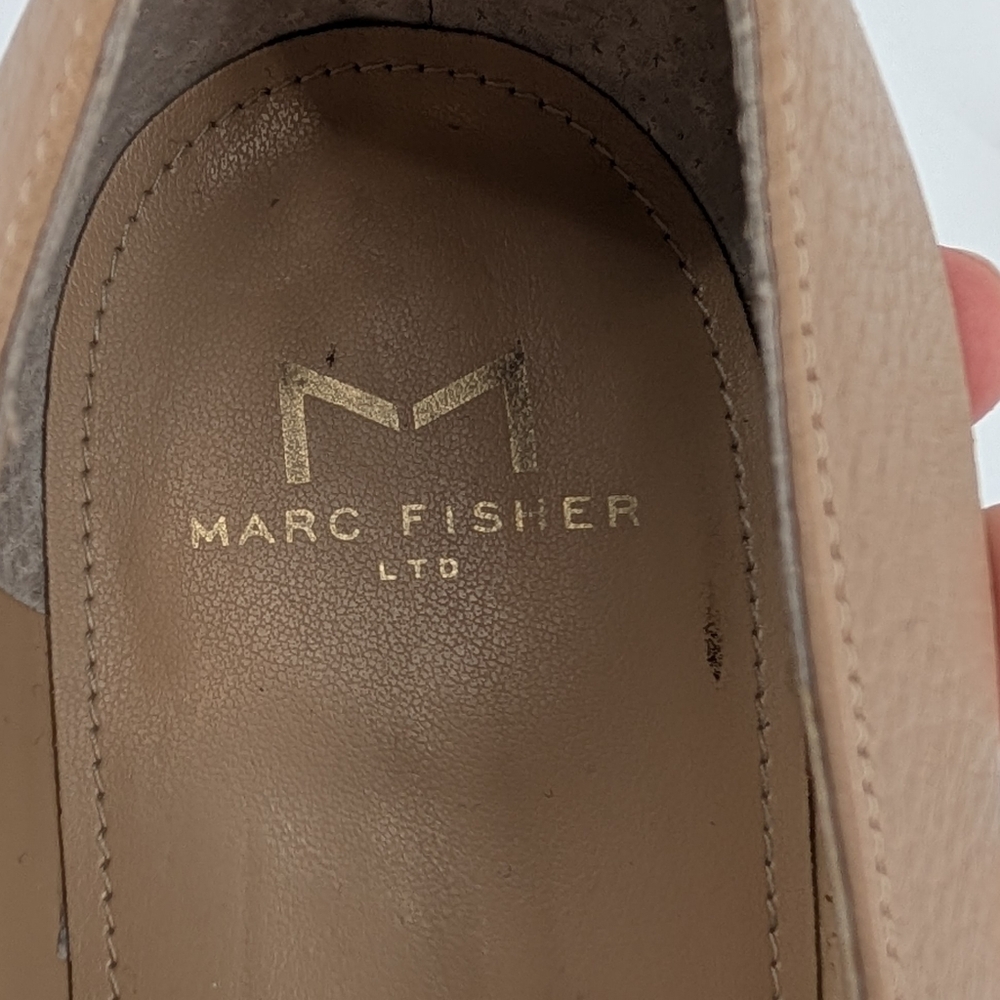 Marc Fisher Genuine Leather Pointed Toe Flats | 9M | Taupe Neutral Beige Cream - Picture 12 of 16
